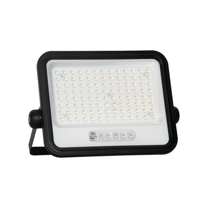 Dæmpbar LED-solcelleprojektør LED/200W/3,2V 2000-8000K IP65 10000 mAh sort + fjernbetjening