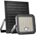 Dæmpbar LED-solcelleprojektør med sensor LED/10W/3,7V 3000/4000K IP65 3600 mAh + fjernbetjening