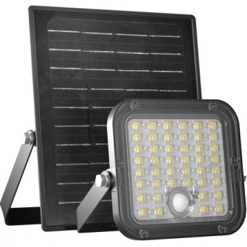 Dæmpbar LED-solcelleprojektør med sensor LED/10W/3,7V 3000/4000K IP65 3600 mAh + fjernbetjening