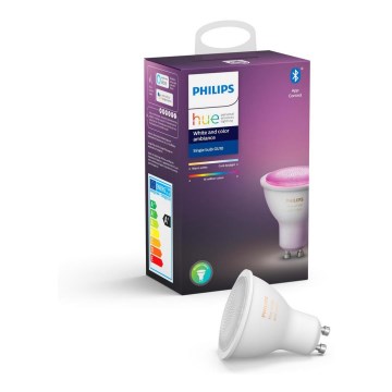 Dæmpbar LED-spotpære Philips Hue White and Color Ambiance GU10/4,3W/230V 2000-6500K