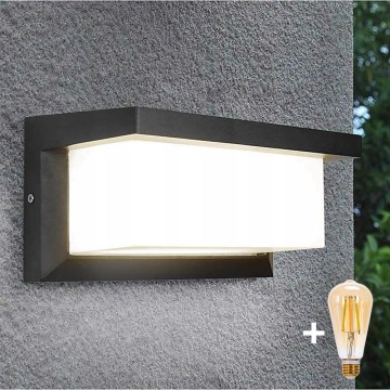 Dæmpbar LED udendørs væglampe NEELY 1xE27/6W/230V 2700-6500K IP54 antracit