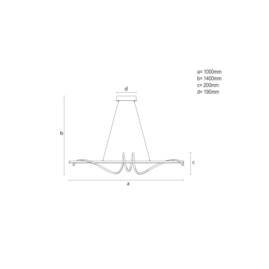 Dæmpbar pendel med wireophæng LED/50W/230V 3000-6500K 100 cm + fjernbetjening