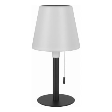Dæmpbar solcellelampe LED/2W/5V USB 1200 mAh IP44 hvid/sort