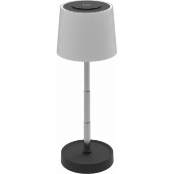 Dæmpbar udendørs genopladelig LED-bordlampe LED/2W/5V IP44 1200 mAh grå
