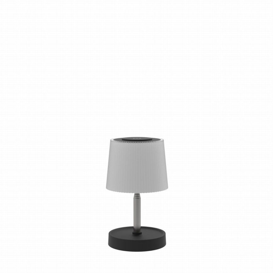 Dæmpbar, berøringsbetjent, genopladelig LED-bordlampe til udendørs brug LED/2W/5V IP44 1200 mAh grå