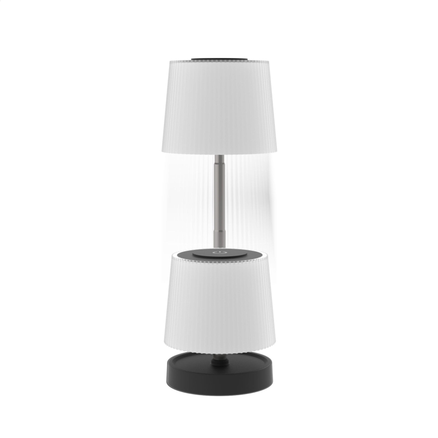 Dæmpbar, berøringsbetjent, genopladelig LED-bordlampe til udendørs brug LED/2W/5V IP44 1200 mAh grå