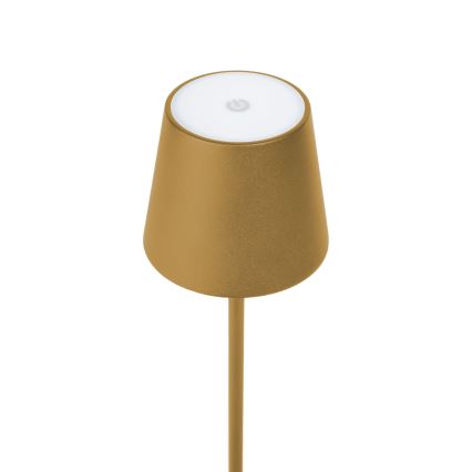 LED Dæmpbar udendørs genopladelig bordlampe LED/4W/4000 mAh 3000/4000/5500K IP44 guld