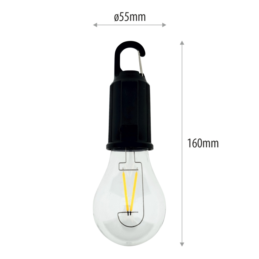 Dæmpbar udendørs LED-hængelampe, genopladelig LED/3W/5V 400 mAh IP44