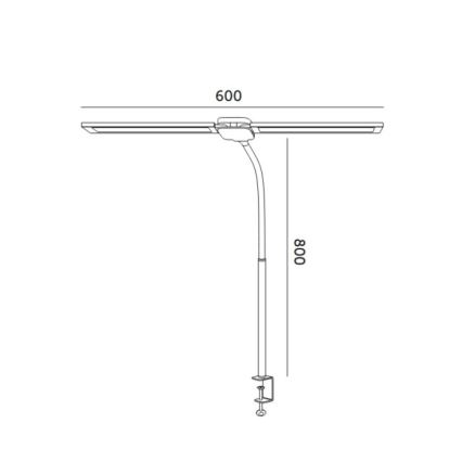 Dæmpbar USB LED-bordlampe TENUIX DUO 2xLED/7W/5V 3000-6000K, sort