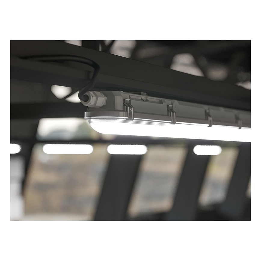 Dæmpbart LED-teknisk armatur 35/44/53/60 W, 230 V, IP66, 150 cm