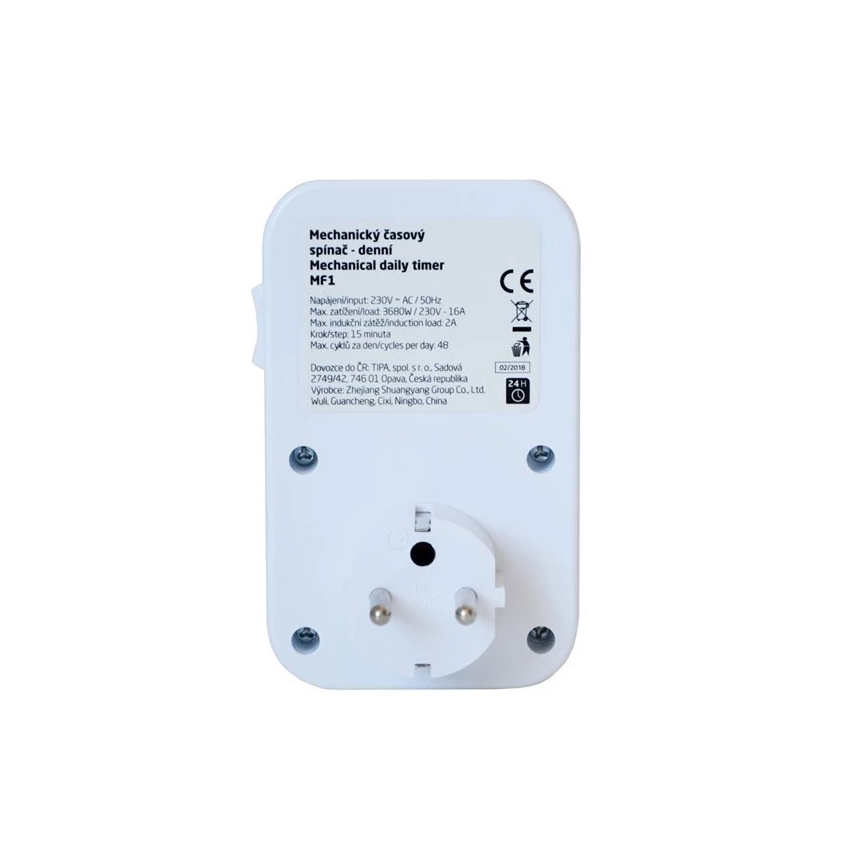 Døgnur 16A/230V dagcyklus