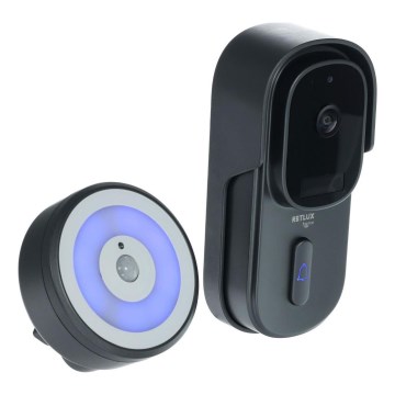 Dørklokke med video med bevægelsessensor 5MPx 1440p 5200 mAh Wi-Fi IP65 antracit