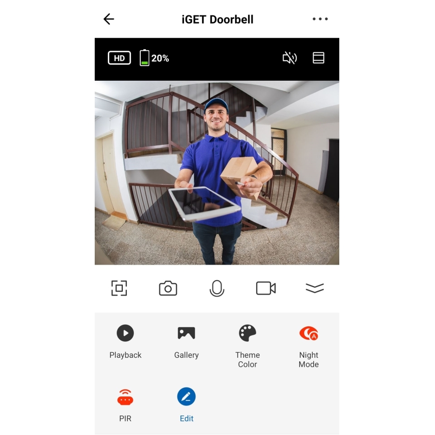 Dørklokke med video med bevægelsessensor Full HD 1080p 5200 mAh IP65 Wi-Fi hvid