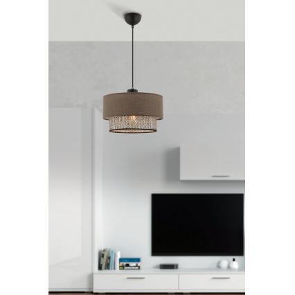 ECHO pendel lampe 1xE27/60W/230V brun/grå