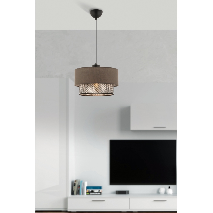 ECHO pendel lampe 1xE27/60W/230V brun/grå