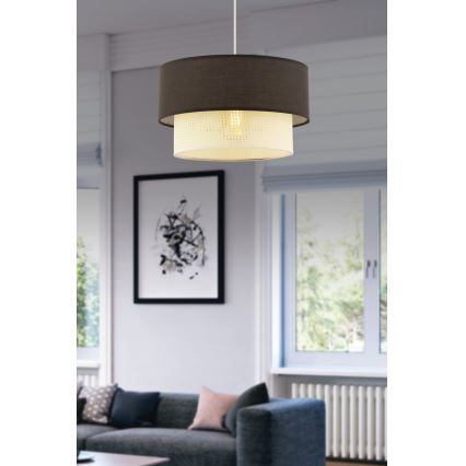 ECHO pendellampe 1xE27/60W/230V brun/creme