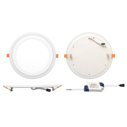 LED hængende loftslampe DUO LED/18W/230V + LED/6W