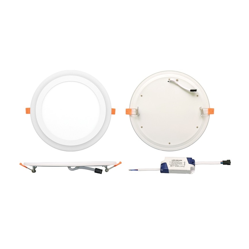 LED hængende loftslampe DUO LED/18W/230V + LED/6W