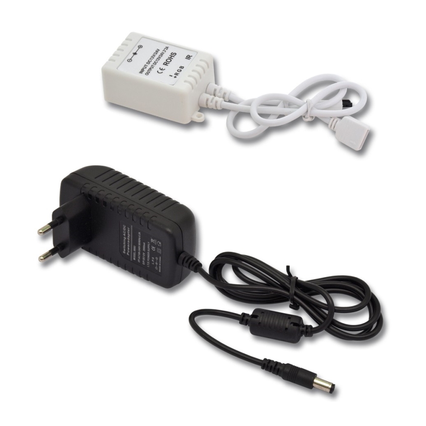 LED lysbånd RGB-farver 1,5 m LED/14,4W/230V + fjernbetjening