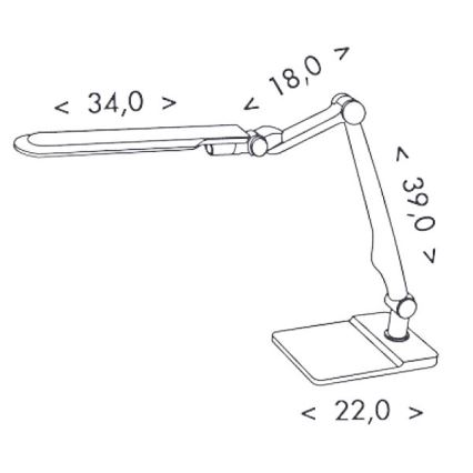 LED lysdæmper bordlampe MATRIX LED/10W/230V