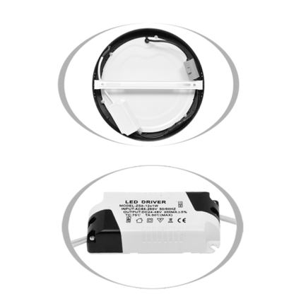 LED loftlampe LADA LED/12W/230V 3000/4000/6000K diameter 17 cm sort