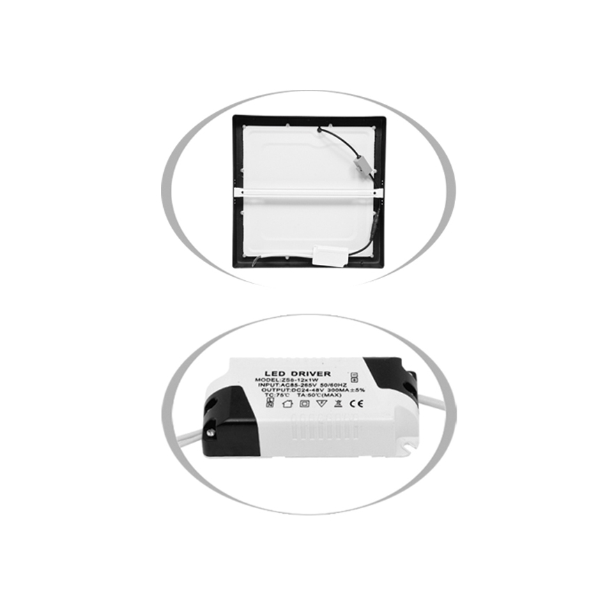 LED loftlampe RAFA LED/12W/230V 3000/4000/6000K 17x17 cm sort