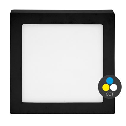 LED loftlampe RAFA LED/18W/230V 3000/4000/6000K 22x22 cm sort