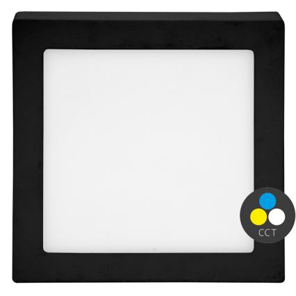 LED loftlampe RAFA LED/25W/230V 3000/4000/6000K 30x30 cm sort