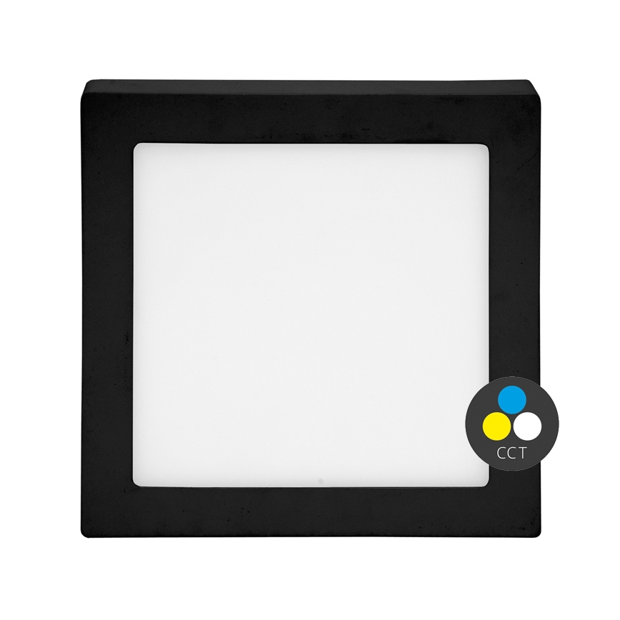 LED loftlampe RAFA LED/25W/230V 3000/4000/6000K 30x30 cm sort