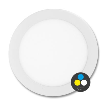 LED indbygningslampe til badeværelse LADA LED/18W/230V 3000/4000/6000K diameter 22 cm IP44 hvid
