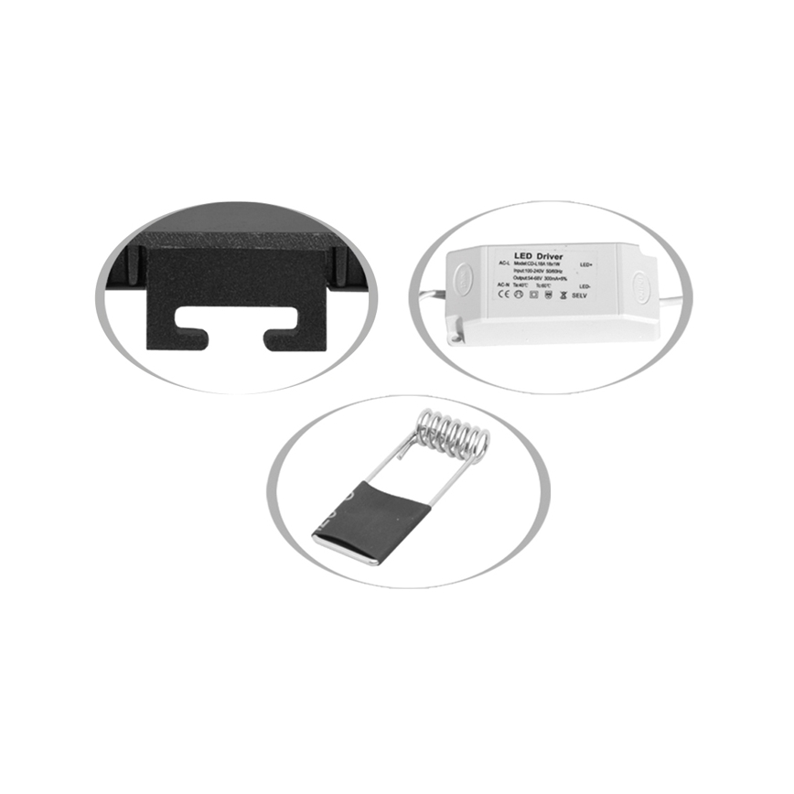 LED indbygningslampe til badeværelse LADA LED/18W/230V 3000/4000/6000K diameter 22 cm IP44 hvid