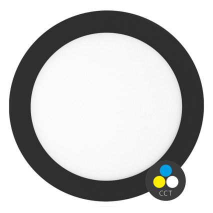 LED indbygningslampe til badeværelse LADA LED/25W/230V 3000/4000/6000K diameter 30 cm IP44 sort