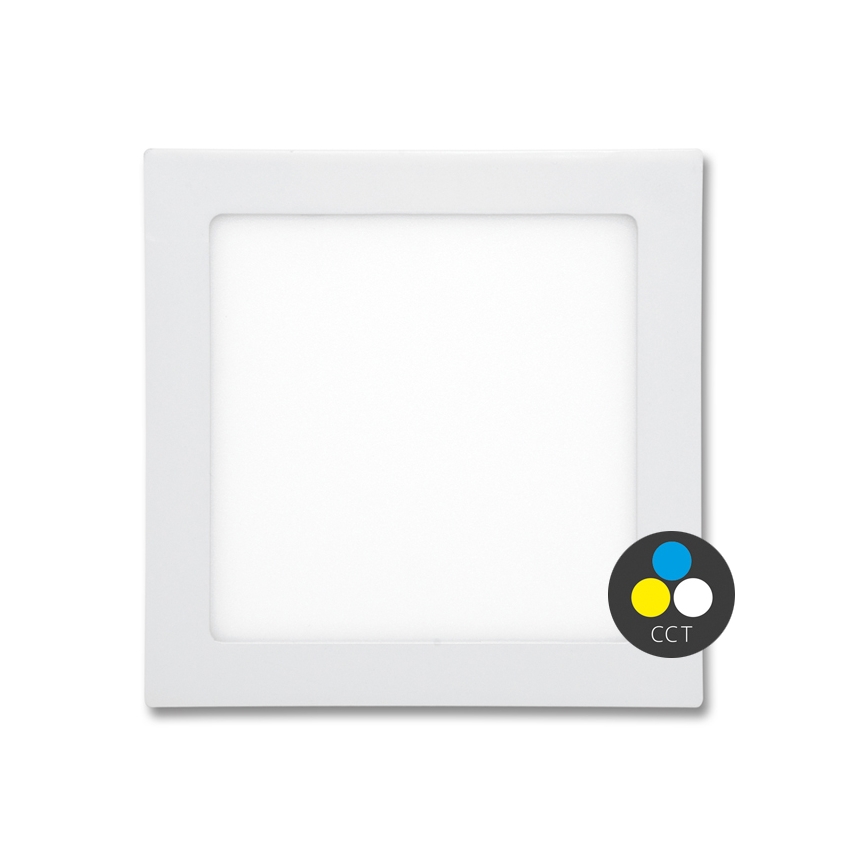 LED indbygningslampe til badeværelse RAFA LED/18W/230V 3000/4000/6000K 22x22 cm IP44 hvid