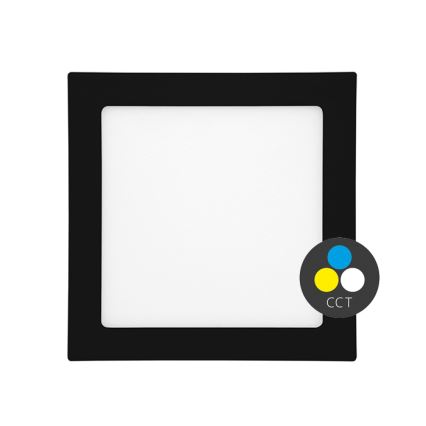 LED indbygningslampe til badeværelse RAFA LED/6W/230V 3000/4000/6000K 12x12 cm IP44 sort