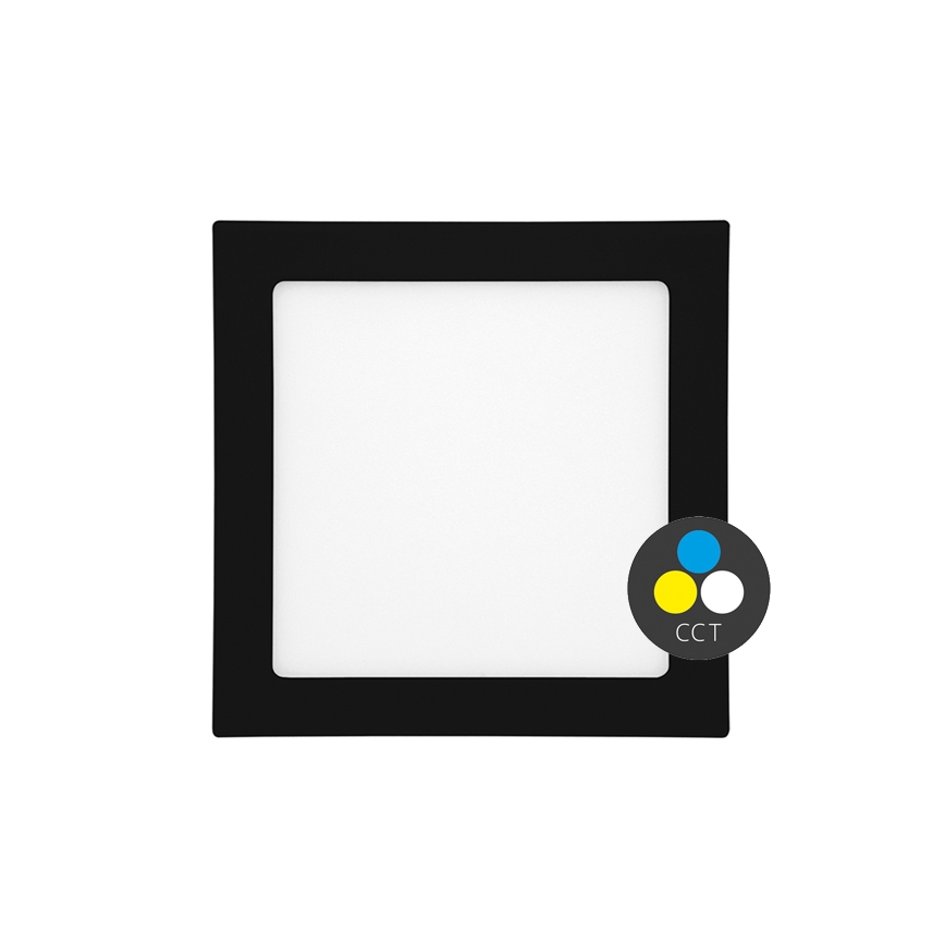 LED indbygningslampe til badeværelse RAFA LED/6W/230V 3000/4000/6000K 12x12 cm IP44 sort