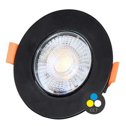 LED indbygningslampe dæmpbar ZITA LED/3/5/7W/230V 3000/4000/6000K diameter 9 cm sort