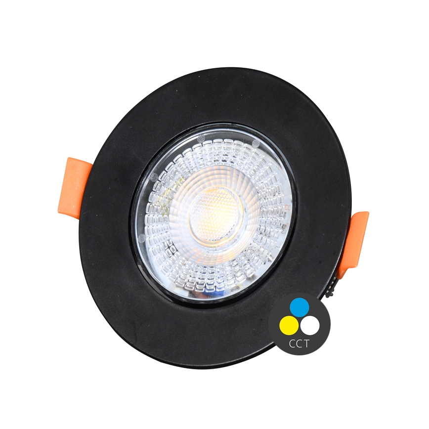 LED indbygningslampe dæmpbar ZITA LED/3/5/7W/230V 3000/4000/6000K diameter 9 cm sort