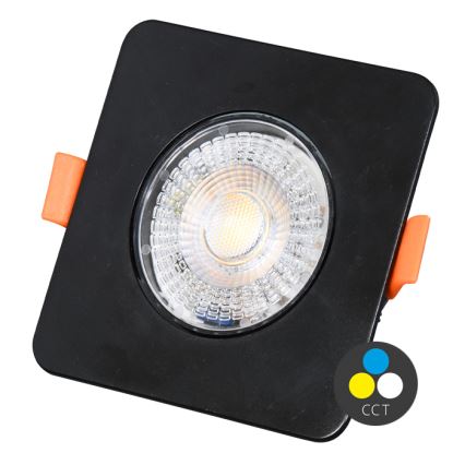 LED indbygningslampe dæmpbar KENT LED/3/5/7W/230V3000/4000/6000K 9x9 cm sort