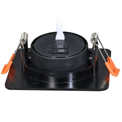 LED indbygningslampe dæmpbar KENT LED/3/5/7W/230V3000/4000/6000K 9x9 cm sort