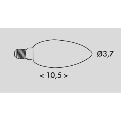 LED-pære RETRO C37 E14/2W/230V 3000K 320lm