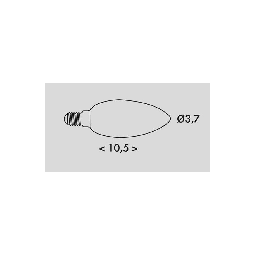 LED-pære RETRO C37 E14/2W/230V 3000K 320lm