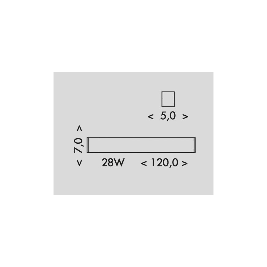 LED loftlampe DONAR LED/28W/230V 4000K 120 cm sort