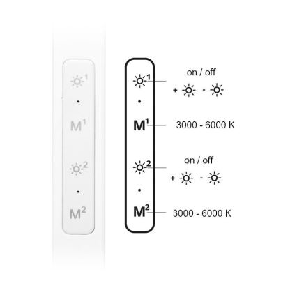 LED bordlampe dæmpbar SPACE LED/8W + LED/11W/230V 3000-6000K hvid
