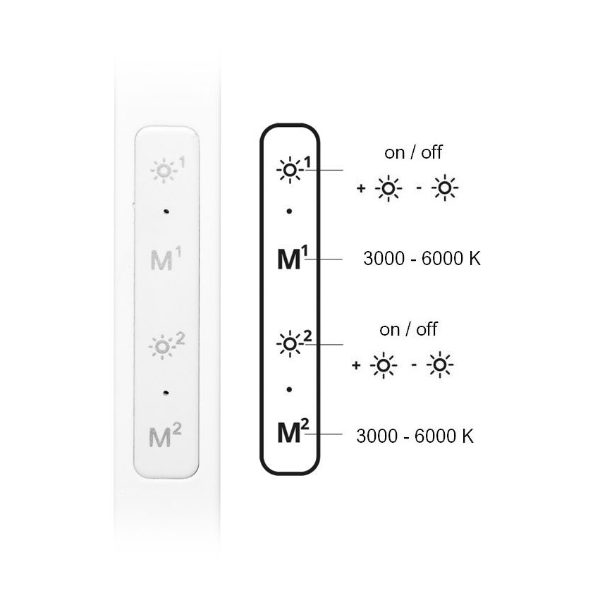LED bordlampe dæmpbar SPACE LED/8W + LED/11W/230V 3000-6000K hvid