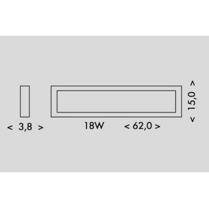 LED loftlampe PILO LED/18W/230V 4100K 62 cm hvid