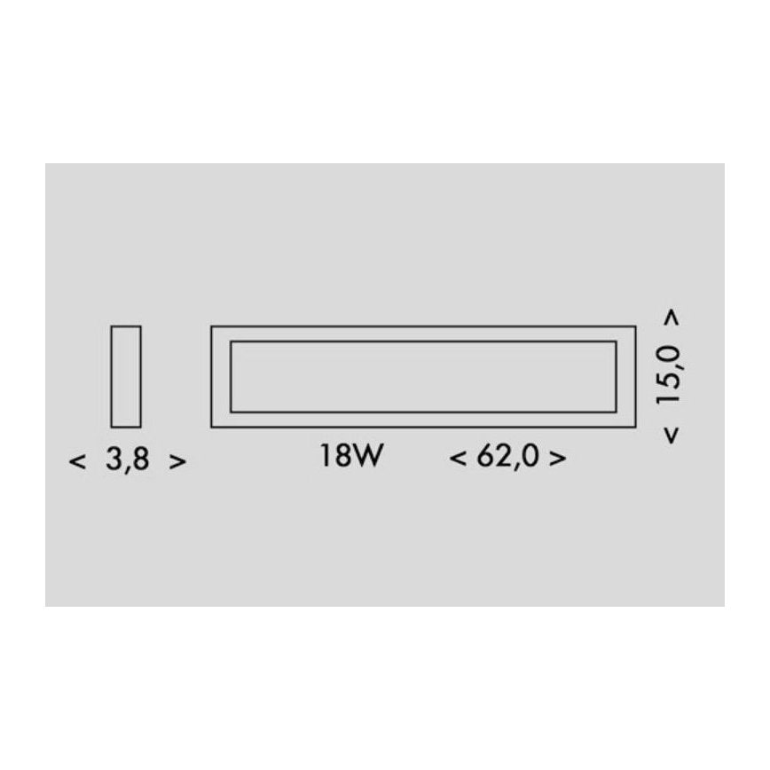 LED loftlampe PILO LED/18W/230V 4100K 62 cm sort