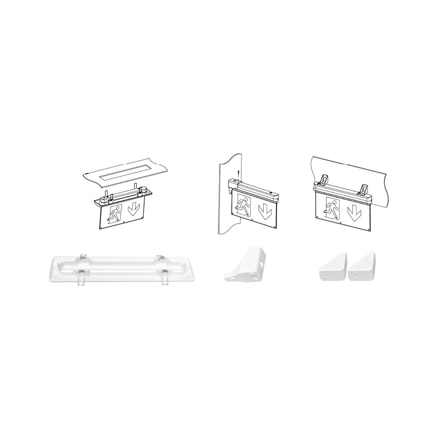 LED Nødlysbelysning ALPHA LED/2,7W/230V 6000K 800 mAh