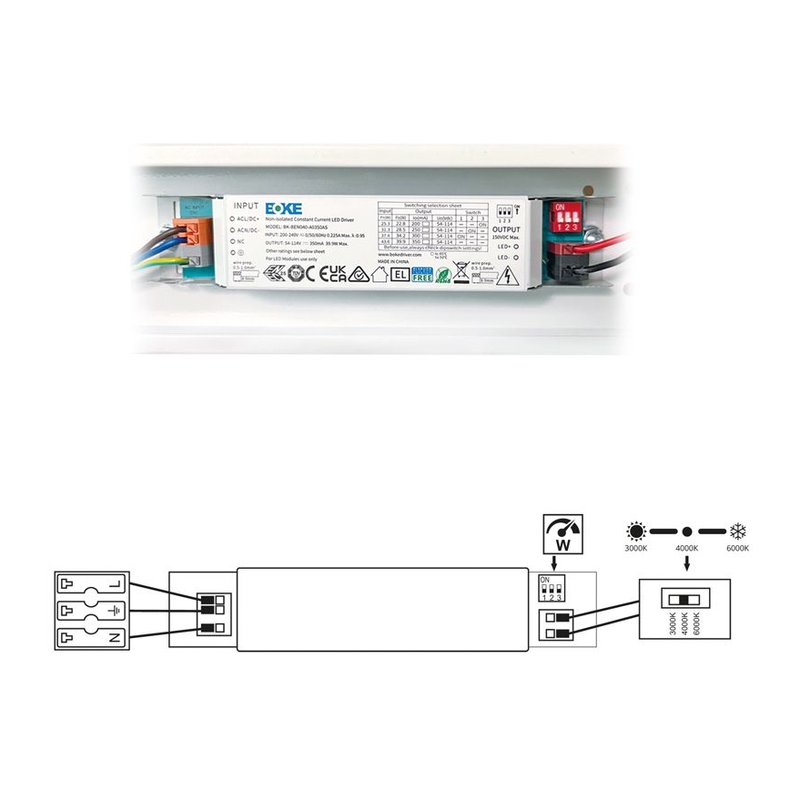 LED Fluorescerende lampe VELO LED/24/32/40W/230V 3000/4000/6000K 120 cm hvid