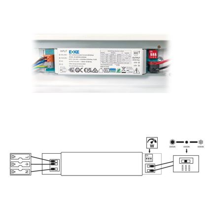 LED Fluorescerende lampe VELO LED/36/48/60W/230V 3000/4000/6000K 150 cm hvid