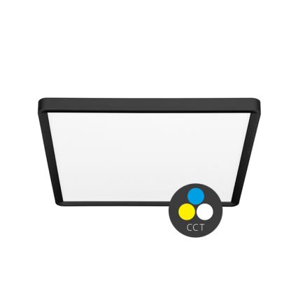 LED loftlampe TERY LED/24W/230V 3000/4000/6000K 30x30 cm IP40 sort